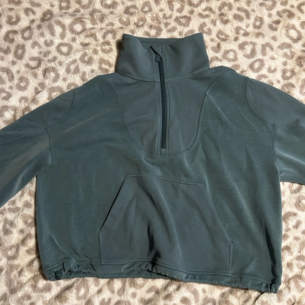 lululemon athletica Teal Half-Zip Jacket